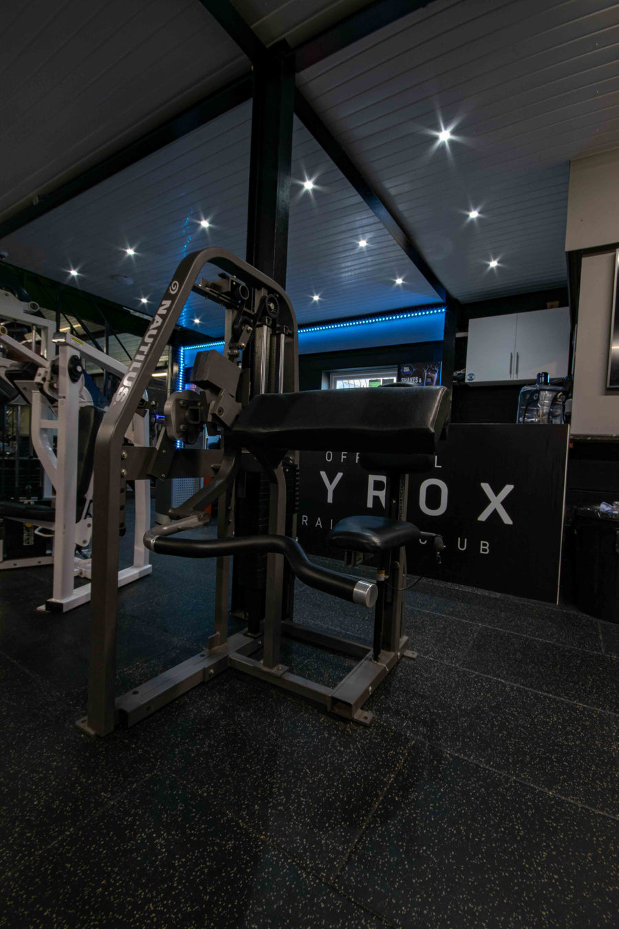Nautilus 2ST preacher curl machine at Mas Body Gym Middlesbrough