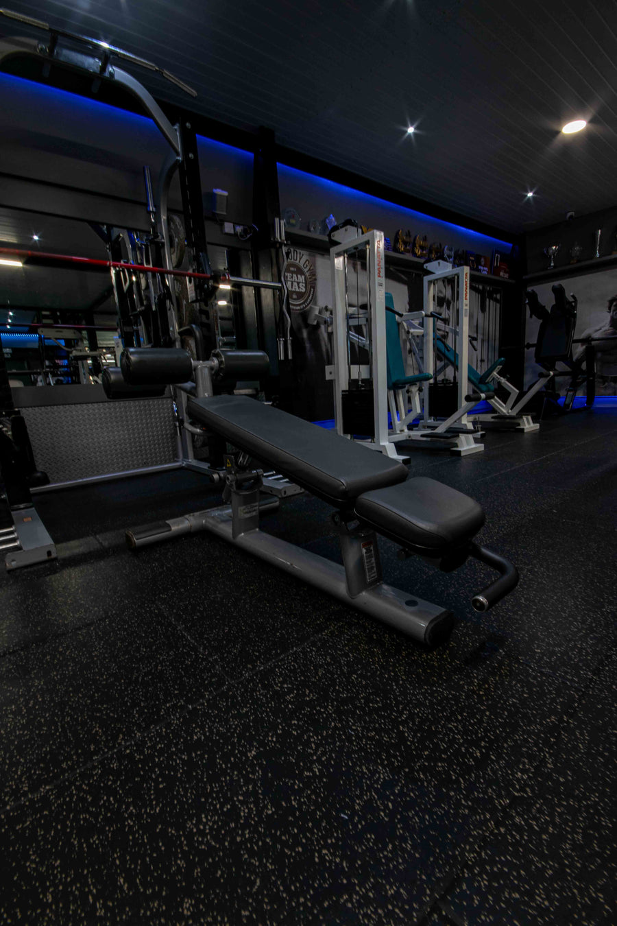 Life Fitness decline sit-up bench at Mas Body Gym Middlesbrough