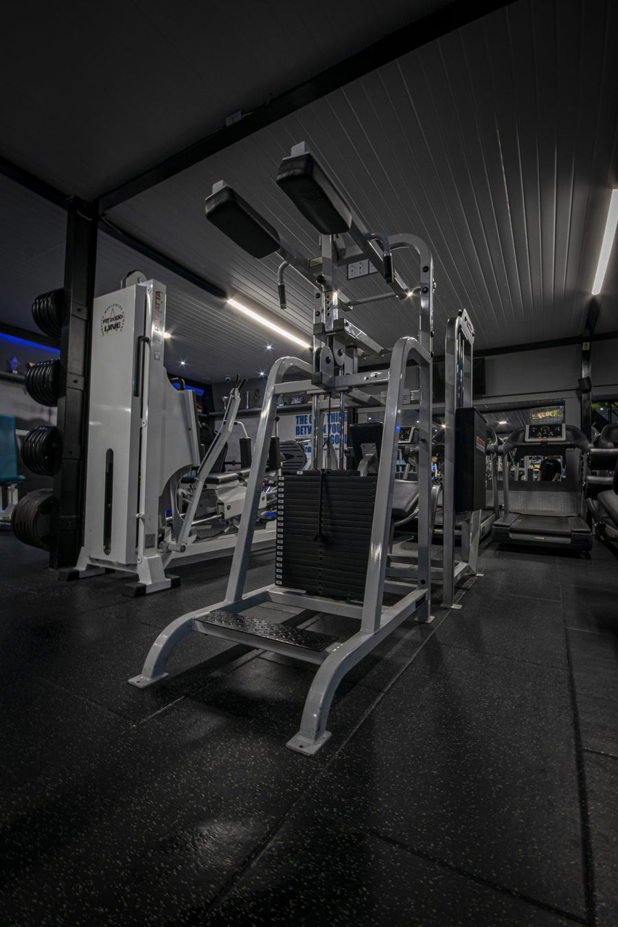 Life Fitness standing calf raise machine at Mas Body Gym Middlesbrough