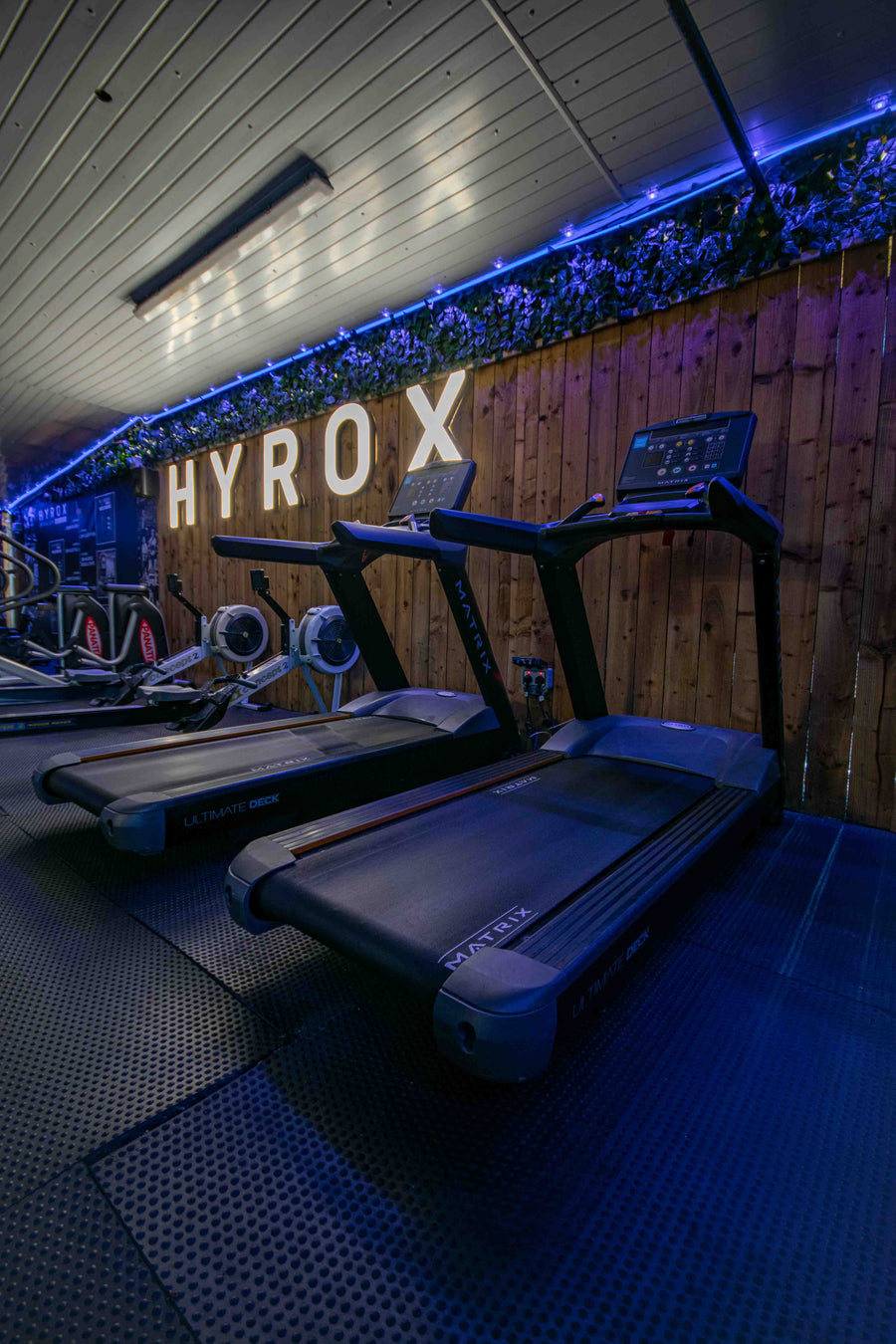 Matrix treadmills on the HYROX floor at Mas Body Gym Middlesbrough