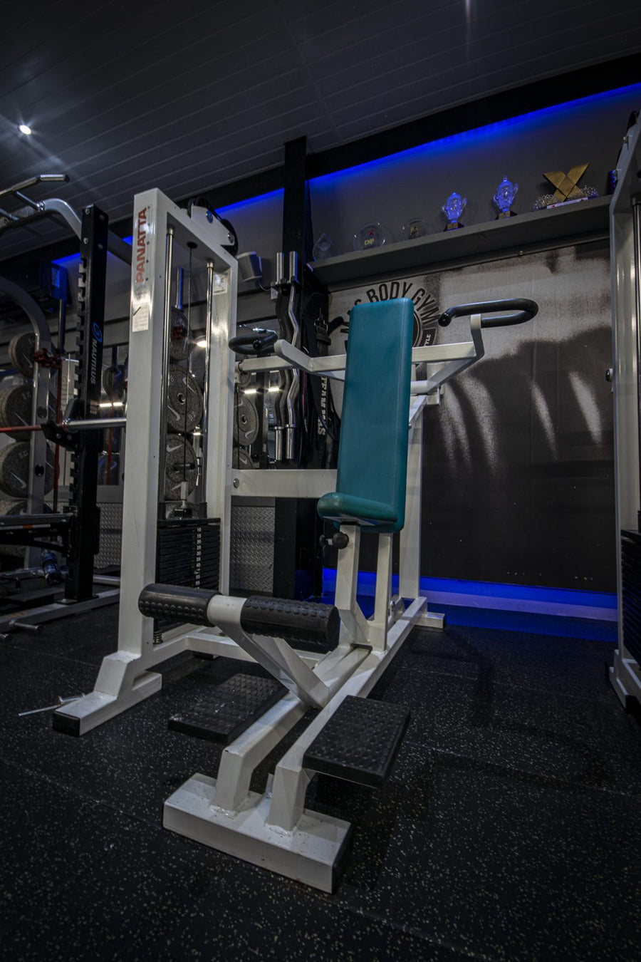Panatta plate-loaded seated shoulder press at Mas Body Gym Middlesbrough