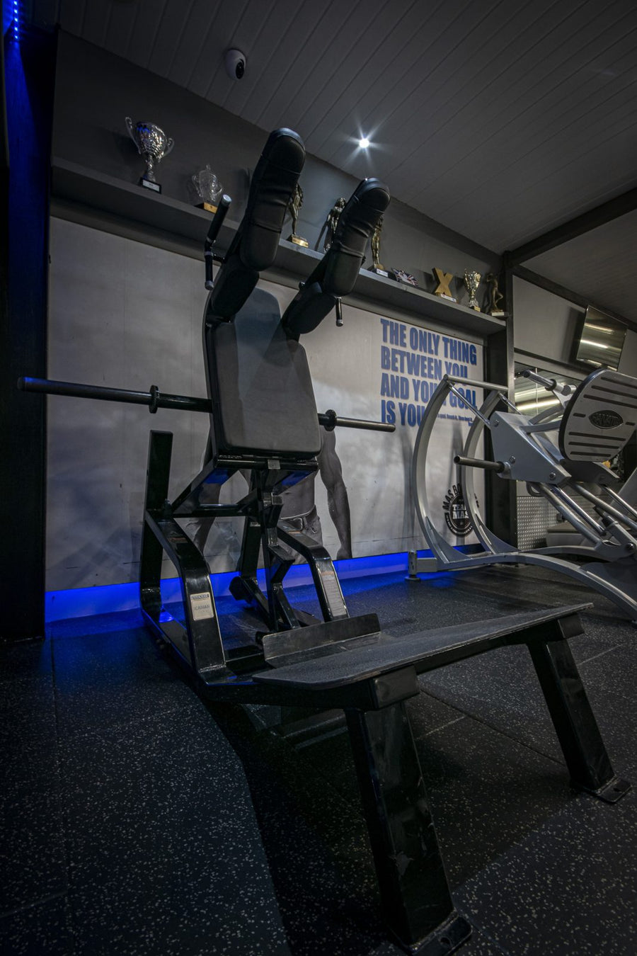 Precor Icarian plate-loaded V-squat pendulum machine at Mas Body Gym Middlesbrough