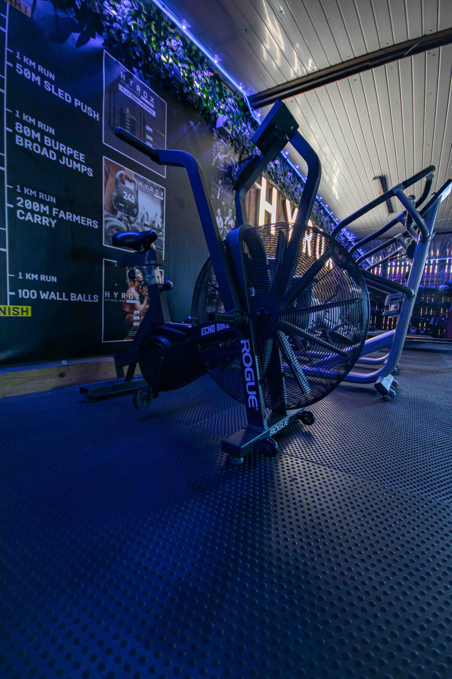Rogue Echo air bike in the HYROX area at Mas Body Gym Middlesbrough