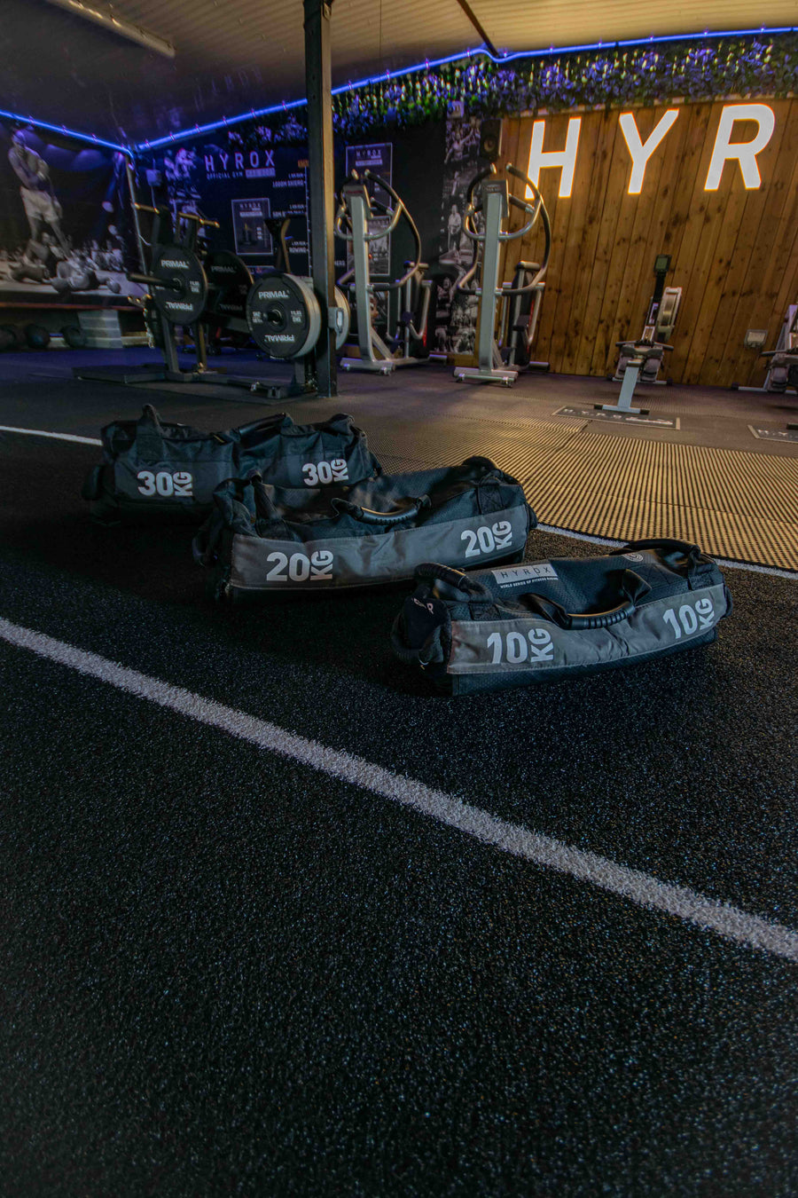 Official HYROX sandbags in 10kg, 20kg and 30kg at Mas Body Gym Middlesbrough