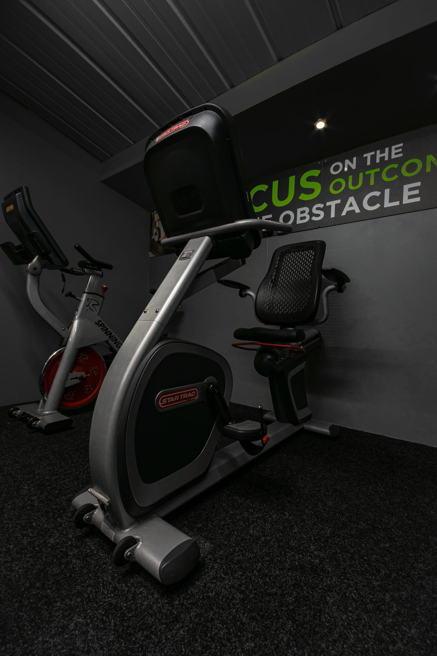 Star Trac recumbent exercise bike at Mas Body Gym Middlesbrough