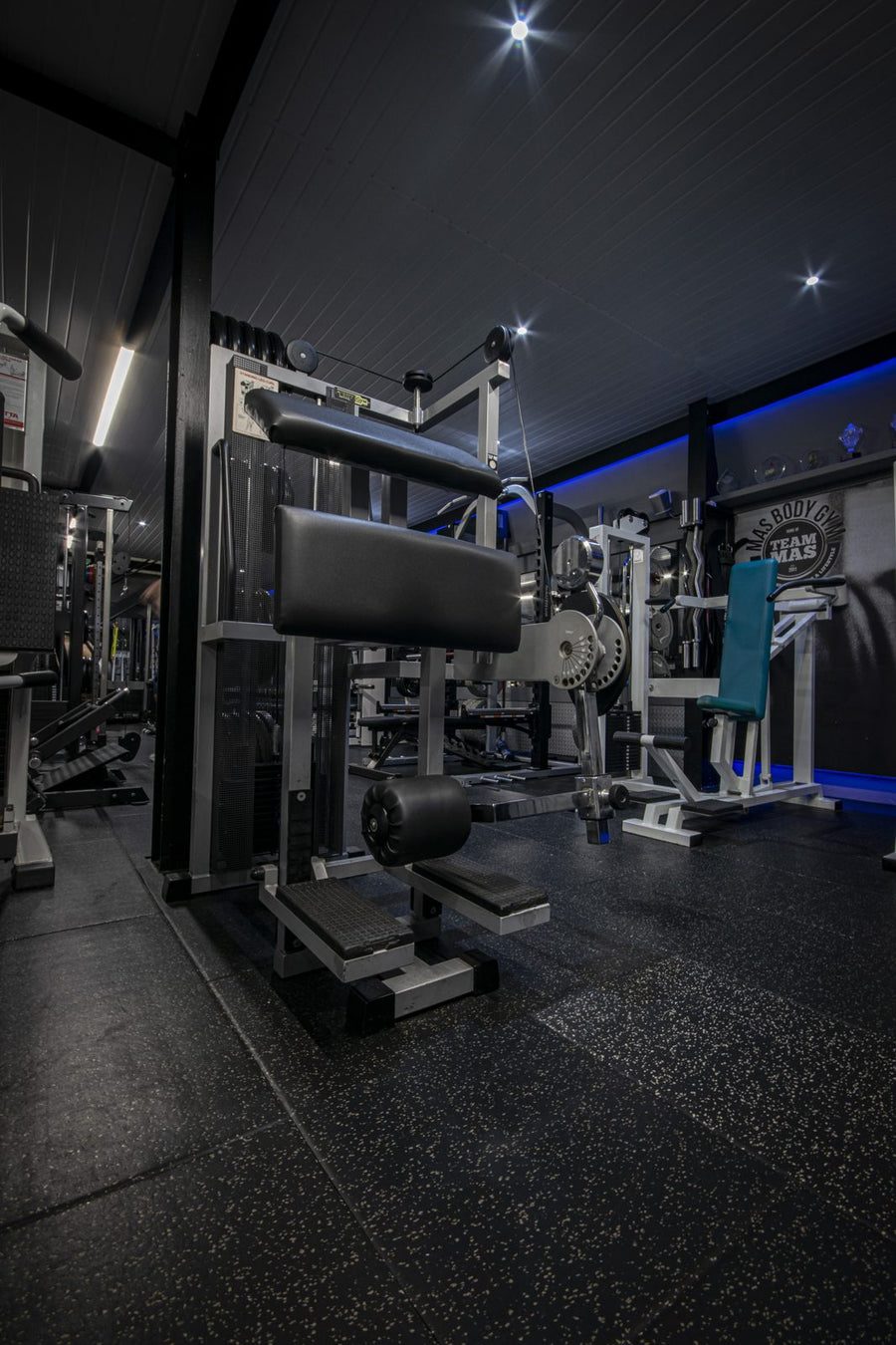 Technogym standing single leg curl machine at Mas Body Gym Middlesbrough
